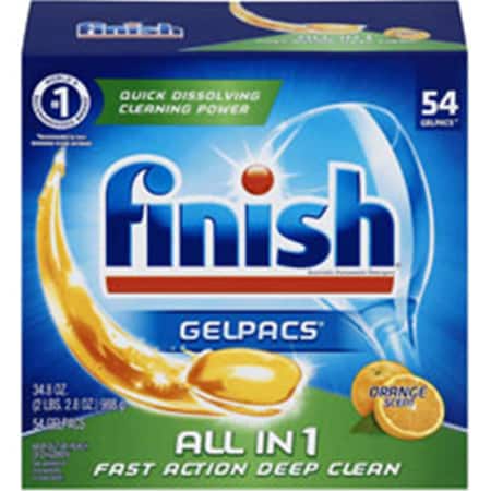 Reckitt Benckiser Finish All in 1 Dishwash GelPacs, Orange RAC81181CT